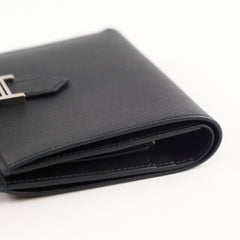 Hermes Bearn Compact Wallet Veau Madame Black - Stamp W