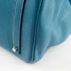 Hermes Birkin 35 Clemence Blue Jean - Stamp O Square