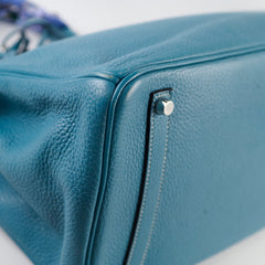 Hermes Birkin 35 Clemence Blue Jean - Stamp O Square