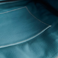 Hermes Birkin 35 Clemence Blue Jean - Stamp O Square