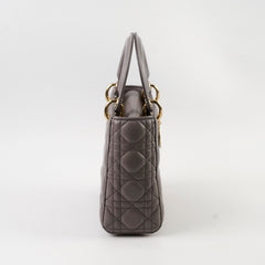 Dior Lady Dior Small ABC Lambskin Grey