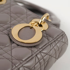 Dior Lady Dior Small ABC Lambskin Grey