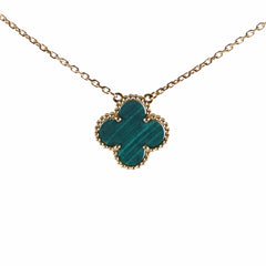 Van Cleef & Arpels Vintage Alhambra Malachite Necklace