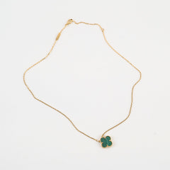 Van Cleef & Arpels Vintage Alhambra Malachite Necklace