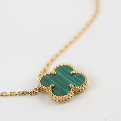 Van Cleef & Arpels Vintage Alhambra Malachite Necklace