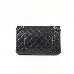Chanel 226 Medium Black Calfskin Flap