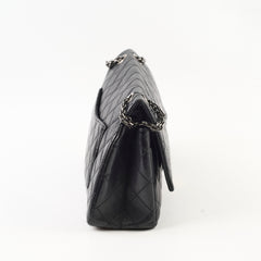 Chanel 226 Medium Black Calfskin Flap