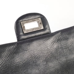 Chanel 226 Medium Black Calfskin Flap