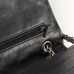 Chanel 226 Medium Black Calfskin Flap