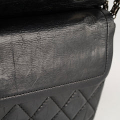 Chanel 226 Medium Black Calfskin Flap