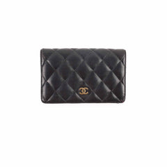 Chanel Lambskin Bi-Fold Wallet Black