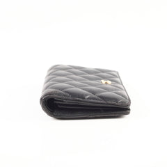 Chanel Lambskin Bi-Fold Wallet Black