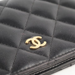 Chanel Lambskin Bi-Fold Wallet Black