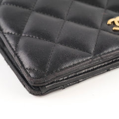 Chanel Lambskin Bi-Fold Wallet Black