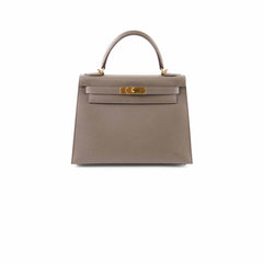 Hermes Kelly 28 Epsom Sellier Gris Etain 2019