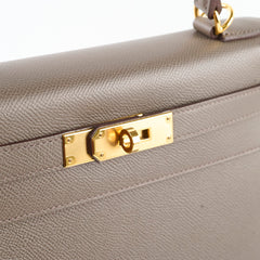 Hermes Kelly 28 Epsom Sellier Gris Etain 2019