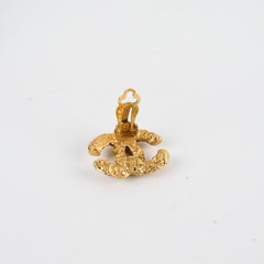 Chanel Florentine CC Clip Earrings Gold Costume Jewellery