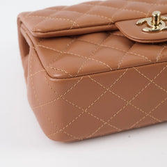 Chanel Lambskin Mini Rectangular LGHW Caramel Microchip