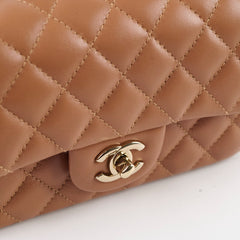 Chanel Lambskin Mini Rectangular LGHW Caramel Microchip