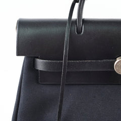 Hermes Herbag Canvas Backpack Noir