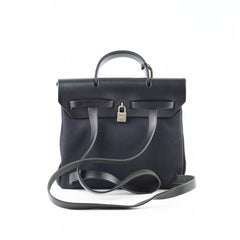 Hermes Herbag Canvas Backpack Noir
