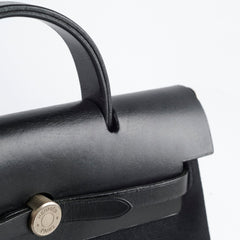 Hermes Herbag Canvas Backpack Noir