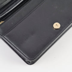 Chanel Lambskin Boy Wallet On Chain WOC Black