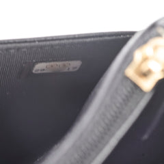 Chanel Lambskin Boy Wallet On Chain WOC Black