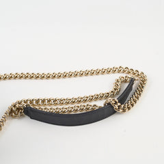 Chanel Lambskin Boy Wallet On Chain WOC Black