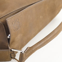 Loewe Small Featherlight Nubuck Puzzle Brown