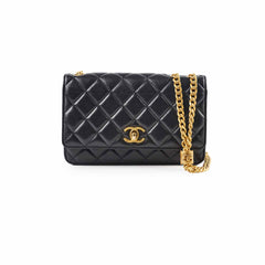 Chanel Wallet on Chain Crush Black Microchipped