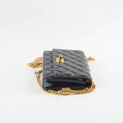 Chanel Wallet on Chain Crush Black Microchipped