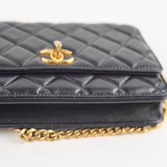 Chanel Wallet on Chain Crush Black Microchipped