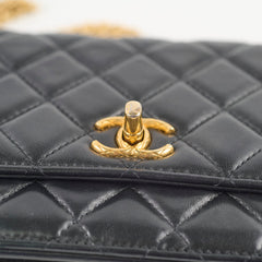 Chanel Wallet on Chain Crush Black Microchipped