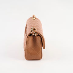 Chanel Mini Rectangle Lambskin Caramel Dark Beige (30 series)