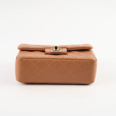 Chanel Mini Rectangle Lambskin Caramel Dark Beige (30 series)