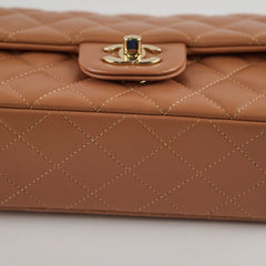 Chanel Mini Rectangle Lambskin Caramel Dark Beige (30 series)