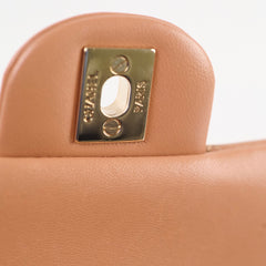 Chanel Mini Rectangle Lambskin Caramel Dark Beige (30 series)