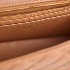 Chanel Mini Rectangle Lambskin Caramel Dark Beige (30 series)