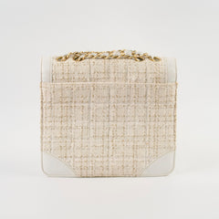 Chanel Vintage White Tweed Square