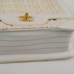 Chanel Vintage White Tweed Square