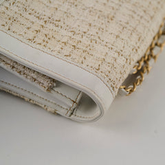 Chanel Vintage White Tweed Square