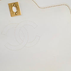 Chanel Vintage White Tweed Square