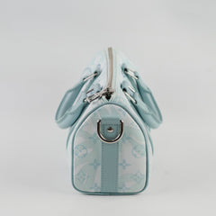 Louis Vuitton Keepall Bandouliere Aqua 25 Blue