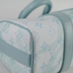 Louis Vuitton Keepall Bandouliere Aqua 25 Blue