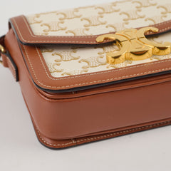 Celine Teen Canvas Triomphe White