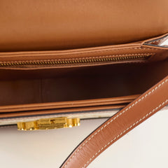 Celine Teen Canvas Triomphe White