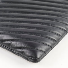 Saint Laurent Cassandre Matelasse Pouch Black