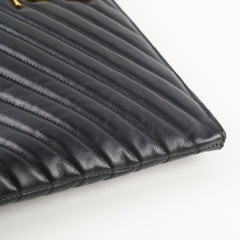 Saint Laurent Cassandre Matelasse Pouch Black