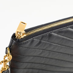 Saint Laurent Cassandre Matelasse Pouch Black
